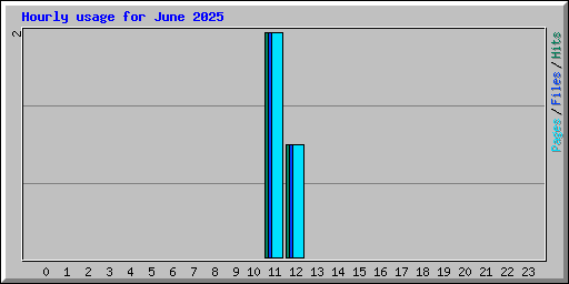 Hourly usage for June 2025